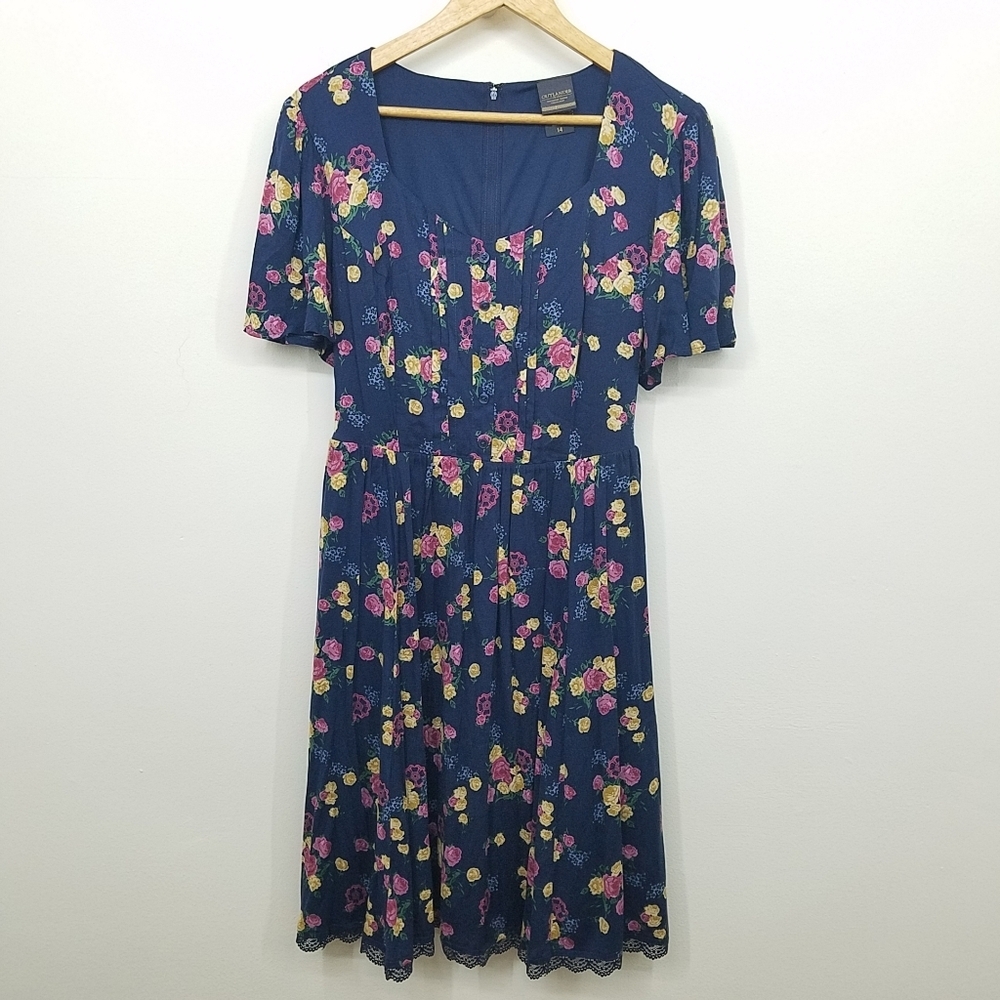 Torrid x Outlander Series Floral Botanical Skater Dress Women's Size 14 - Picture 3 of 13